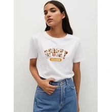 PLAYERA CON ESTAMPADO GRAFICO SPOKY SEASON DISEÑO  DULCE DE HALLOWEEN DIA DE MUERTOS ESPECIAL PARA ESTAS FECHAS, LUCE INCREIBLE - Blanco - Ver 1