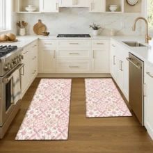 1pc Pattern Printed Rug, Faux Wool Mat - Highly Absorbent, Easy To Clean, Suitable For Home Decor, Farmhouse, Entryway, Indoor, Room, Kitchen, Dining Room, Small Office/Home Office, Sink, Laundry Room, Doormat, Kitchen Mat, Non-Slip Mat - Multicolor - View 3