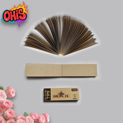 4 卷香烟过滤纸，1 卷 50 片 60 毫米手工卷烟纸过滤嘴，3 种颜色吸烟过滤嘴，适用于预卷纸，香烟配件，适合派对、日常使用、节日和生日礼物