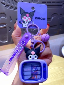 Móc khóa màu tím, phụ kiện phong cách Punk, chất liệu hợp kim bền, dùng để giữ chìa khóa, trang trí túi xách, đồ sưu tầm, phụ kiện thời trang, sử dụng hàng ngày và cho các dịp đặc biệt, kẹp ba lô, phiên bản giới hạn, quà tặng tinh tế, thiết kế dễ thương, tông màu tím, dành cho người hâm mộ trưởng thành, đồ sưu tầm, trang trí đa năng. - Kuromi - Xem 6