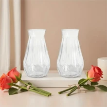 1/2/6/8 件高品质钻石型塑料花瓶，透明花卉手工制作，适用于各种花束 DIY 和装饰展示，非常适合节日和家居装饰，非常适合桌面、婚礼、派对装饰