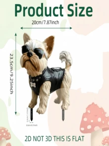 1 Peça Cartão Criativo de Inserção de Jardim, Cartão de Inserção Decorativa de Chão com Cachorro, Prop Decorativo, Cartão de Inserção de Jardim, Cartão de Chão Decorativo Adequado para Decoração de Jardim Externo, Melhora os Suprimentos Decorativos Estéticos