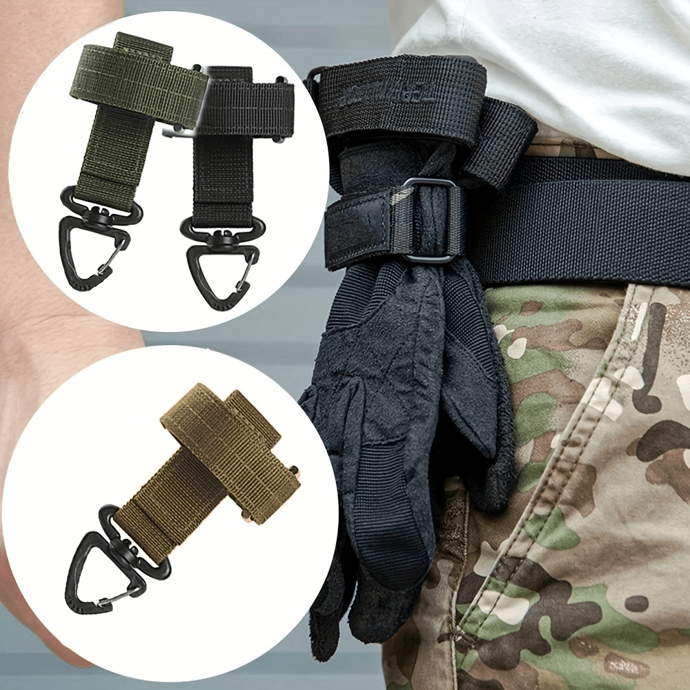 1/2/3 peças Cinto tático para acampamento ao ar livre Clipe para equipamento tático Suporte de chaveiro de nylon Fivela de gancho para caminhada ao ar livre Cabide utilitário militar compatível