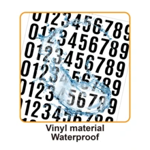9pcs 1-Inch Vinyl Waterproof Digit Stickers, Self-Adhesive Digital Number Stickers For Scrapbooking