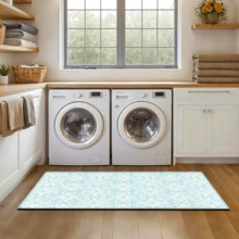 1pc Pattern Printed Rug, Faux Wool Mat - Highly Absorbent, Easy To Clean, Suitable For Home Decor, Farmhouse, Entryway, Indoor, Room, Kitchen, Dining Room, Small Office/Home Office, Sink, Laundry Room, Doormat, Kitchen Mat, Non-Slip Mat - Multicolor - View 24