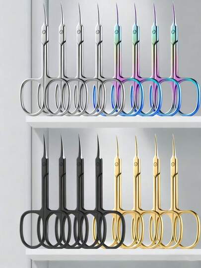 1/2/4Pcs Cuticle Scissors Stainless Steel Fine Curved Blade Cuticle Nipper Trimming Eyebrow Eyelash Dry Skin Manicure Tools