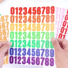 9pcs 1-Inch Vinyl Waterproof Digit Stickers, Self-Adhesive Digital Number Stickers For Scrapbooking