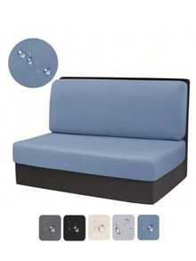 1Set(2pcs) Non-Slip Elastic Milk Silk Fabric Various Solid Colors Are Available RV Sofa Cover Pet Anti-Dirty And Dustproof RV Sofa Retractable Camper Dining Chair Cushion Cover, Made Of Spandex Fabric, Suitable For Outdoor Sofas, Restaurant Seats, Benches And Backrests Decorative Cover Spring, Summer, Autumn And Winter Four Seasons - Multicolor - View 16