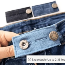 3/4pcs Elastic Waist Extender, Adjustable Pants Waist Extender, Jeans Waist Extender, Waist Button Elastic Adjuster