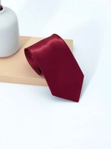 1 corbata de hombre, corbata de unicolor con cara fresca, de moda, simple y versátil, adecuada para bodas, celebraciones y trajes diarios, apta para todas las estaciones