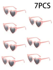 1 件/3 件/5 件心形珍珠装饰时尚眼镜，适合节日、派对、情人节、婚礼、新娘、生日、节日服装、女士派对配饰 - 彩色 - 查看 25