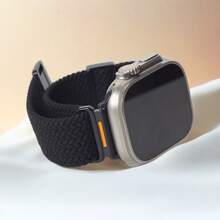 1Pc Braided Elastic Nylon Strap, Compatible With Apple Watch Series11 42mm 46mm For Men And Women,Compatible WithUltra 49mm 45mm 44mm 46mm 42mm 41mm 40mm 38mm Ultra 2/Ultra, Casual And Soft Nylon Elastic Woven Strap, Compatible With Single Loop Hook And Loop Adjustable 10/9/8/7/6/5/4/3/2/1/SE