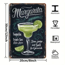 1pc Metal Sign Plate Vintage Style 2D Wall Art Decor, Retro Art Poster Plaque, Home Decor Gift, Creative DIY Art For Indoor/Outdoor, Home, Garden, Bar, Cafe, Club, Office, Street, Patio, Beach, Gallery, Gym, Garage, Laundry Room, Man Cave, Bathroom, Farm, Cabin, Etc. Random Hole Style