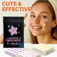 1200片星形疤痕贴，防水防汗，不易脱落；遮盖疤痕的同时，还能让您的脸部焕发光彩，让您更加美丽。采用天然植物成分制成，温和不刺激，适合所有肤质。 - 彩色 - 查看 6
