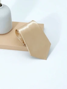 1 corbata de hombre, corbata de unicolor con cara fresca, de moda, simple y versátil, adecuada para bodas, celebraciones y trajes diarios, apta para todas las estaciones