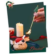 6/12 piezas Cucharitas de café navideñas, Juego de cucharitas de té y café con figuras de dibujos animados, Cucharitas de mezcla de acero inoxidable para Navidad, Cucharitas navideñas creativas, Adecuadas para uso diario, Fiestas de Navidad, Reuniones familiares, Postres, Bebidas, Espresso, Batidos, Mermeladas, Regalos de Navidad, Chocolate, Leche - Multicolor - Ver 5