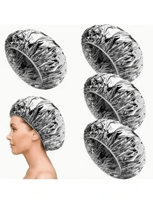 Wielokrotnego użytku czepek do włosów z folii aluminiowej, głęboko odżywiający, odpowiedni do wszystkich rodzajów włosów – idealny do farbowania i stylizacji, jakość salonowa - Złoto - Zobacz 3