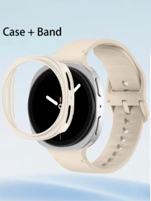 Dây đeo đồng hồ silicon bền bỉ + ốp lưng đồng hồ PC, tương thích với Samsung Galaxy Watch 8/8 Classic 40mm/44mm, unisex, chống mồ hôi, dây đeo nhẹ, phụ kiện đồng hồ thông minh Galaxy Watch 8 Classic/8, giá cả phải chăng, phù hợp cho mùa tựu trường. - màu ánh sao - Xem 10