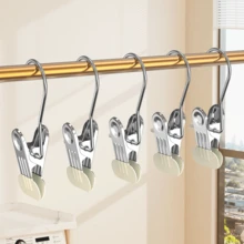 5件/10件儿童衣架不锈钢夹裤裙衣架多功能儿童晾衣夹 - 彩色 - 查看 6