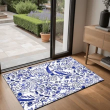 1pc Pattern Printed Rug, Faux Wool Mat - Highly Absorbent, Easy To Clean, Suitable For Home Decor, Farmhouse, Entryway, Indoor, Room, Kitchen, Dining Room, Small Office/Home Office, Sink, Laundry Room, Doormat, Kitchen Mat, Non-Slip Mat - Multicolor - View 26