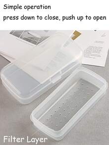 美甲工具消毒托盘 - 便携式透明塑料收纳盒，带过滤网，适用于镊子、美甲工具及其他美甲用品，设计时尚，经久耐用 - 彩色 - 查看 6