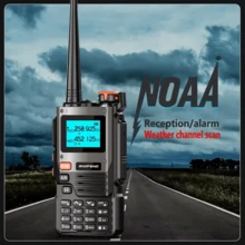 Baofeng UV-K61 Radioaficionado portátil bidireccional de largo alcance, multibanda, inalámbrico, frecuencia de escaneo AM 999CH, banda aérea - Negro - Ver 5