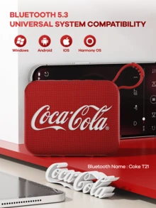 Coca Cola FANTECH Computer Speakers, Mini PC Speakers With Subwoofer, 2.1 Desktop Speaker With RGB Lights,USB Powered, Stereo Sound,Gaming Speaker With 3.5mm Aux Cable For Monitor/Laptop/Tablet, 1SET(2 Speaker) - Multicolor - View 3