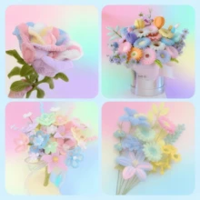 Pipe Cleaners Craft Macaroon, 100 Pieces Macaroon Color Pipe Cleaners Craft Chenille Stems, 7 Assorted Colors Macaroon Pipe Cleaners Crafts, Back To School Gifts, Bulk Pipe Cleaners Fuzzy Wire Chenille Stems For DIY Art And Craft Projects Flowers Creative Gift Party Decorations Back To School Decorations (12 Inch X 6 Mm) - Multicolor - View 5