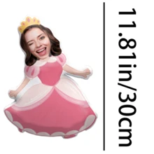 个性化肖像定制趣味抱枕，沙发装饰靠垫 - 美丽的公主造型，创意礼物，适合周年纪念日、生日、情人节、母亲节 - 定制人脸设计抱枕，亲爱的睡眠伴侣枕。