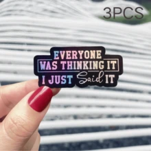 Everyone Was Thinking It I Just Said It Sticker Sarcastic Stickers Funny Sacarsm Sassy Quotes Waterproof Die-Cut Vinyl Laptop Sticker, Water Bottle Sticker, Funny Car Birthday Gifts For Her Him,School Supplies,Back To School Scrapbook Supplies Funny Stickers Laptop Stickers Kindle Phone Stickers - Multicolor - View 14
