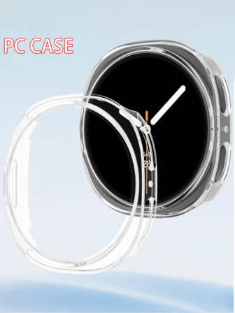 1 pieza Nueva carcasa dura de PC hueca compatible con Samsung Galaxy Watch 8 de 40 mm/44 mm/8 Classic de 46 mm para mujeres y hombres, cubierta mate protectora, funda hueca a prueba de sudor para Galaxy Watch 8 de 40 mm/44 mm/46 mm, accesorios para smartwatch