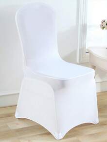 1/10/30/50/100 pièces Housses de chaise élastiques en spandex blanc pour mariages, banquets, fêtes, décorations de table générales. Housses de chaise élastiques de bonne qualité. - Blanc - Voir 5