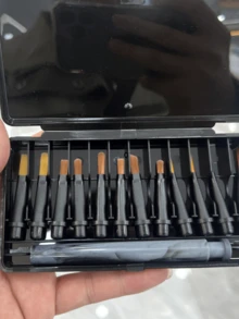 1 Caja de Pinceles de Arte de Uñas Multifuncionales con 12 Cabezales Reemplazables de Punta Fina, Adecuado para Uñas de Gel con Diseño de Apertura Activado por Presión, Rayado Preciso, Tallado y Herramientas de Arte de Uñas DIY, Pincel de Maquillaje de Alta Calidad