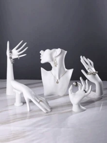 Creative Portrait Model Neck Pendant Clavicle Chain Stand Jewelry Stand Necklace Ring Bracelet Jewelry Display Props - Multicolor - View 2