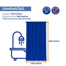 Waterproof PVC Shower Curtain, Anti-Mildew, 1.40 X 1.80 - 白色 - 查看 3
