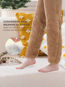 1 Pair Thick Down Leg Warmers, Knee Pads, Long Tube Floor Socks And Foot Warmers - Multicolor - View 4