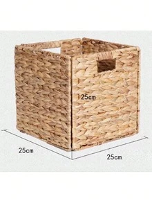 1pc Water Hyacinth Storage Baskets, Cubic Organizing Baskets & Large Clutter Storage Baskets – Woven Cubic Baskets For Living Room, Bedroom, Home Storage, Kitchen, Dormitory & Office. They Can Be Used For Storage, Cosmetic Storage Boxes, Storage Boxes, Baskets, Organizing Storage, Room Storage, Trash Cans, Gift Baskets, Gift Boxes, Wall Cabinets, Decorative Home Decor And Kitchen Accessories.