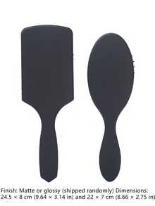 Unisex Haarbürste, flacher Bürstenstil glättender Kamm geeignet für langes, grobes, feines und lockiges Haar, Dual-Use für trockenes oder nasses Haar, Abschied von Knoten, Salon-Qualität Glättungsergebnisse, schwarzer luftgepolsterter Kamm, Massagekamm für Frauen, antistatischer Kamm für Frauen, großer flacher Kamm - unisex Design, Nylonborsten geeignet für alle Haartypen, Schul-Essentiell, Reisebegleiter, Haaraccessoire für Frauen