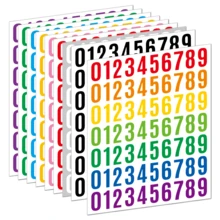 9pcs 1-Inch Vinyl Waterproof Digit Stickers, Self-Adhesive Digital Number Stickers For Scrapbooking