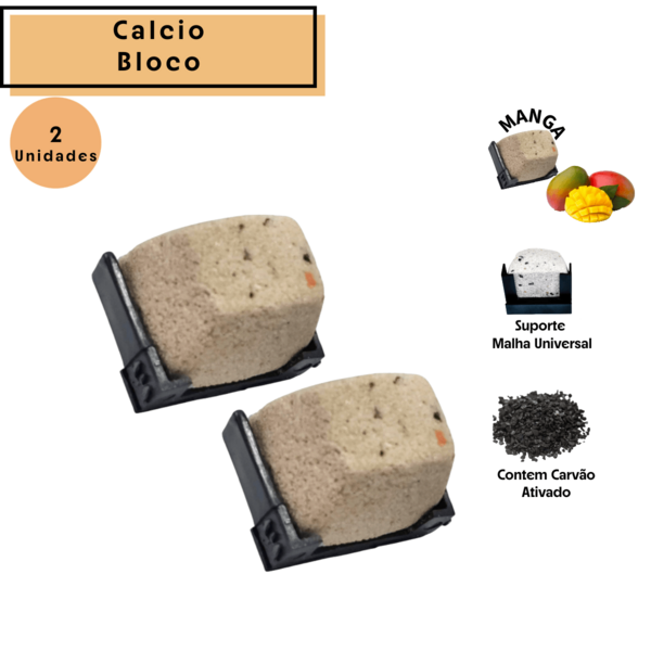 2 Pedras Calcio Sabores C/ Carvao Ativado Minerais -Passaros