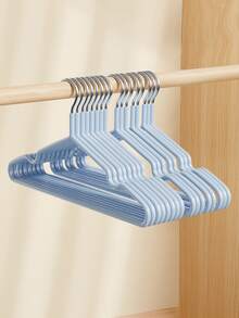 9pcs Heavy Duty Non-Slip Plastic Hangers - Space Saving, Multi-Functional Hangers For Home And Closet Organization