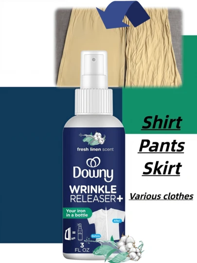 Spray multifuncional anti-arrugas, tamaño de viaje - incluye desodorante, agente antiestático, ambientador de tela y ayuda para planchar. Adecuado para ropa, ayuda a eliminar las arrugas, proporciona suavidad y comodidad, elimina la electricidad estática. Envío aleatorio de versiones antiguas y nuevas.