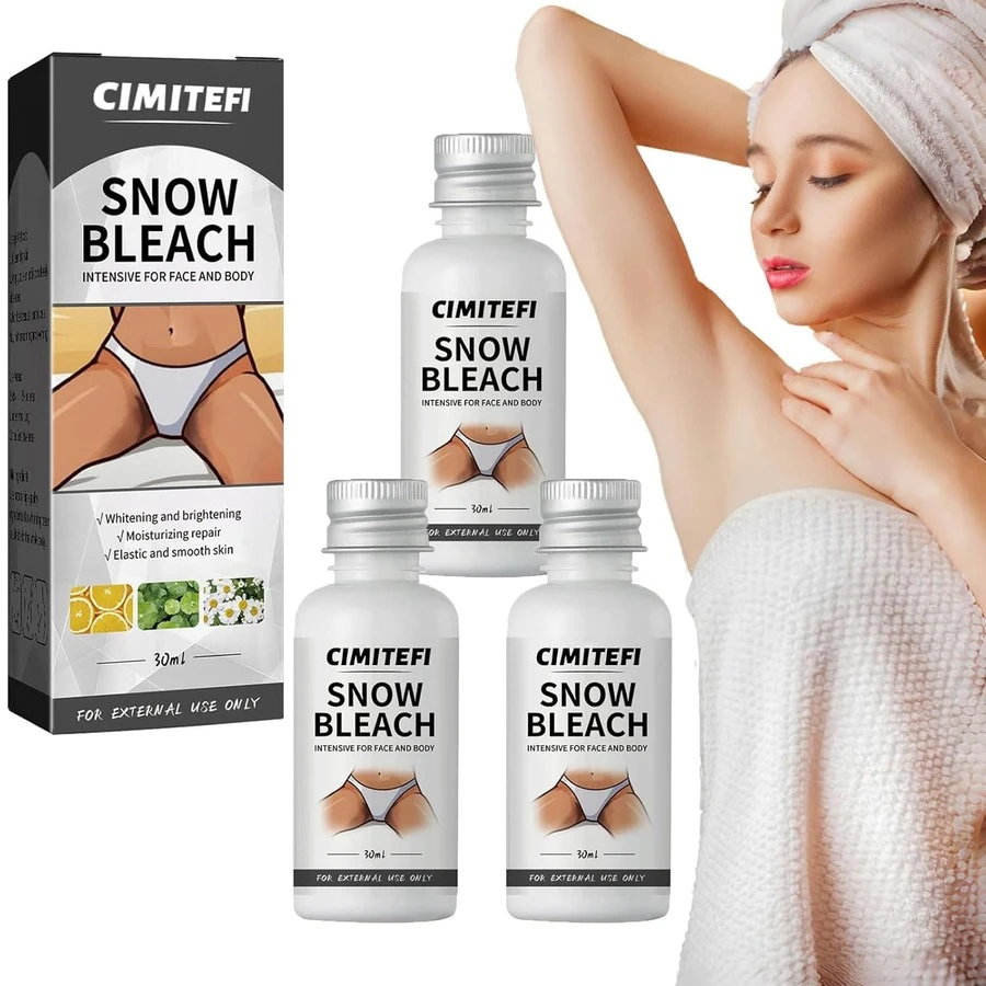 (3Pcs)Snow Bleach Cream For For Private Part, Intimate Areas-Underarm, Neck, Armpit, Knees, Elbow Face And Body Skin - 白色 - 查看 1