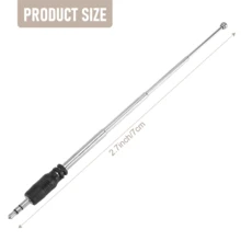 Radio Antenna 3.5Mm 4 Sections Telescopic FM Antenna Radio For Mobile Cell Phone Mp3 Mp4 Audio Equipment - màu đen - Xem 7