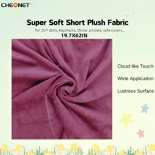 CHEONET 1片/2片/4片装超柔软弹力预裁毛绒面料 | 50x160厘米/19.7x62英寸,纯色,适用于DIY缝纫、工艺品、服装、家纺、拼布,仅限手洗 - 彩色 - 查看 62