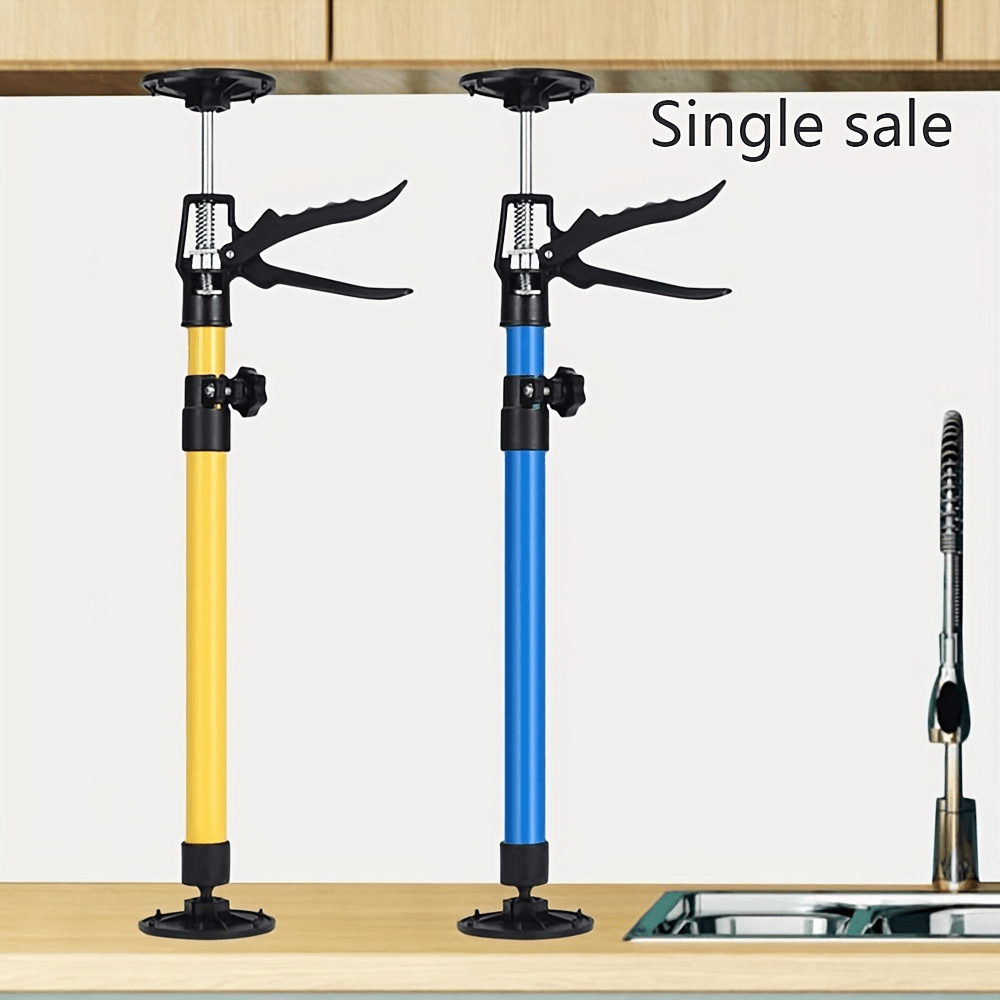 Heavy Duty Telescopic Cabinet Lift Support Adjustable Height (11.81-45.28 Inches) Steel Frame, Suitable For Cabinet Installation, Drywall Installation, Heavy Duty Baseless - For Professional Contractors And DIY Users - Sturdy Lifting Support Pole, Suitable For Construction, Renovation, Warehouse - Space-Saving Design, Can Be Used To Store Renovation Tools, Compact Storage, Durable, Suitable For Home Renovation