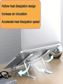 Aluminum Alloy Laptop/Phone/Tablet Stand, Adjustable, Stable, Foldable, Cooling Raised Holder, Portable Notebook Stand, Stable And Anti-Slip Design, Enhanced Cooling Effect