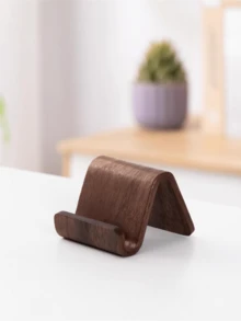 1 件懒人手机支架，木制复古办公桌装饰，餐桌、书桌和办公桌装饰，手机收纳架，兼容所有智能手机 - 彩色 - 查看 4