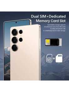 S25Ultra Touchscreen Smartphone 12GB+512GB, 6.8-Inch HD Display, 50MP+13MP Camera, 5000mAh Battery, Dual SIM, Dual Standby, Stylus, Global Use - Headphones, Type-C Charging Cable, Phone Case, Screen Protector - Perfect Christmas Gifts - 灰色 - 查看 5