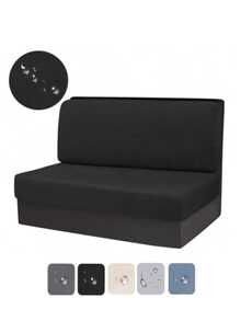 1Set(2pcs) Non-Slip Elastic Milk Silk Fabric Various Solid Colors Are Available RV Sofa Cover Pet Anti-Dirty And Dustproof RV Sofa Retractable Camper Dining Chair Cushion Cover, Made Of Spandex Fabric, Suitable For Outdoor Sofas, Restaurant Seats, Benches And Backrests Decorative Cover Spring, Summer, Autumn And Winter Four Seasons - Multicolor - View 13